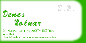 denes molnar business card
